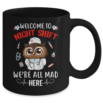 Funny Owl Night Shift Nurse Doctor RN ER For Men Women Mug | teecentury