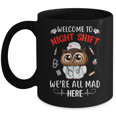 Funny Owl Night Shift Nurse Doctor RN ER For Men Women Mug | teecentury