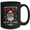 Funny Owl Night Shift Nurse Doctor RN ER For Men Women Mug | teecentury