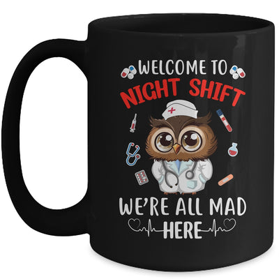 Funny Owl Night Shift Nurse Doctor RN ER For Men Women Mug | teecentury