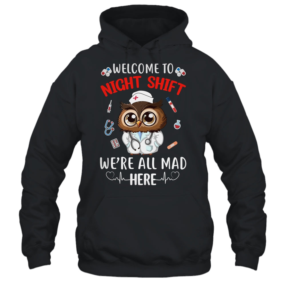 Funny Owl Night Shift Nurse Doctor RN ER For Men Women Shirt & Hoodie | teecentury