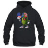 Funny Patriotic Pickle Playing Pickleball Paddle 4th Of July Shirt & Tank Top | teecentury