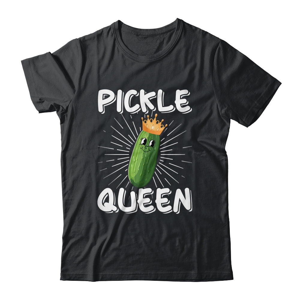 Funny Pickle Queen Art For Women Girls Cucumber Vegan Pickle Shirt & Tank Top | teecentury