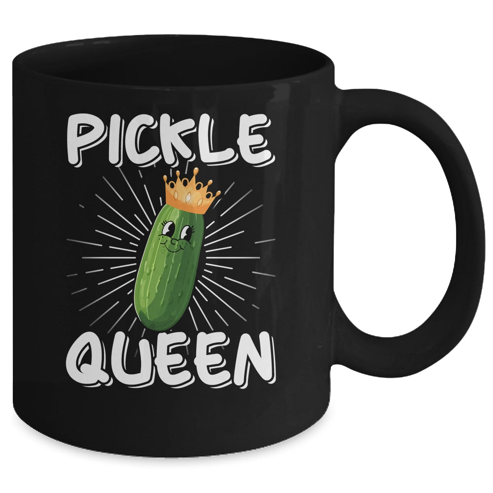 Funny Pickle Queen Art For Women Girls Cucumber Vegan Pickle Mug | teecentury