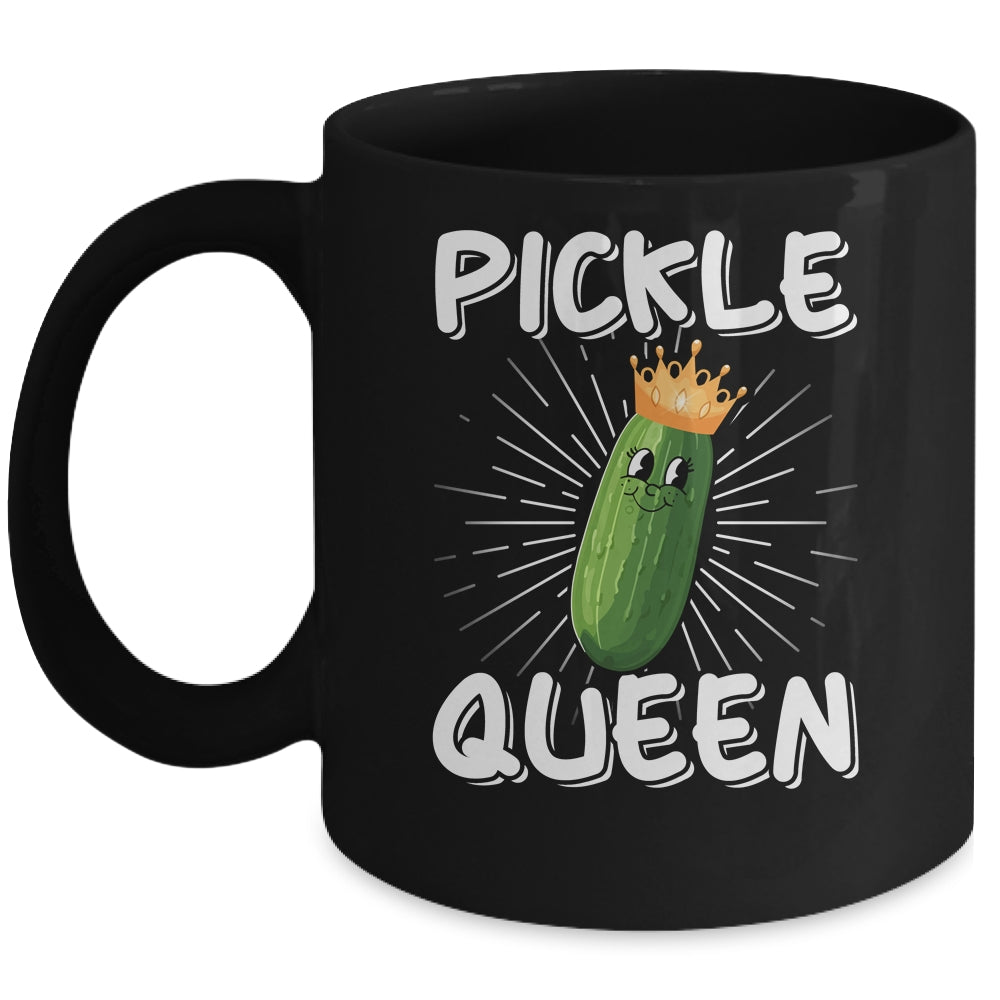 Funny Pickle Queen Art For Women Girls Cucumber Vegan Pickle Mug | teecentury