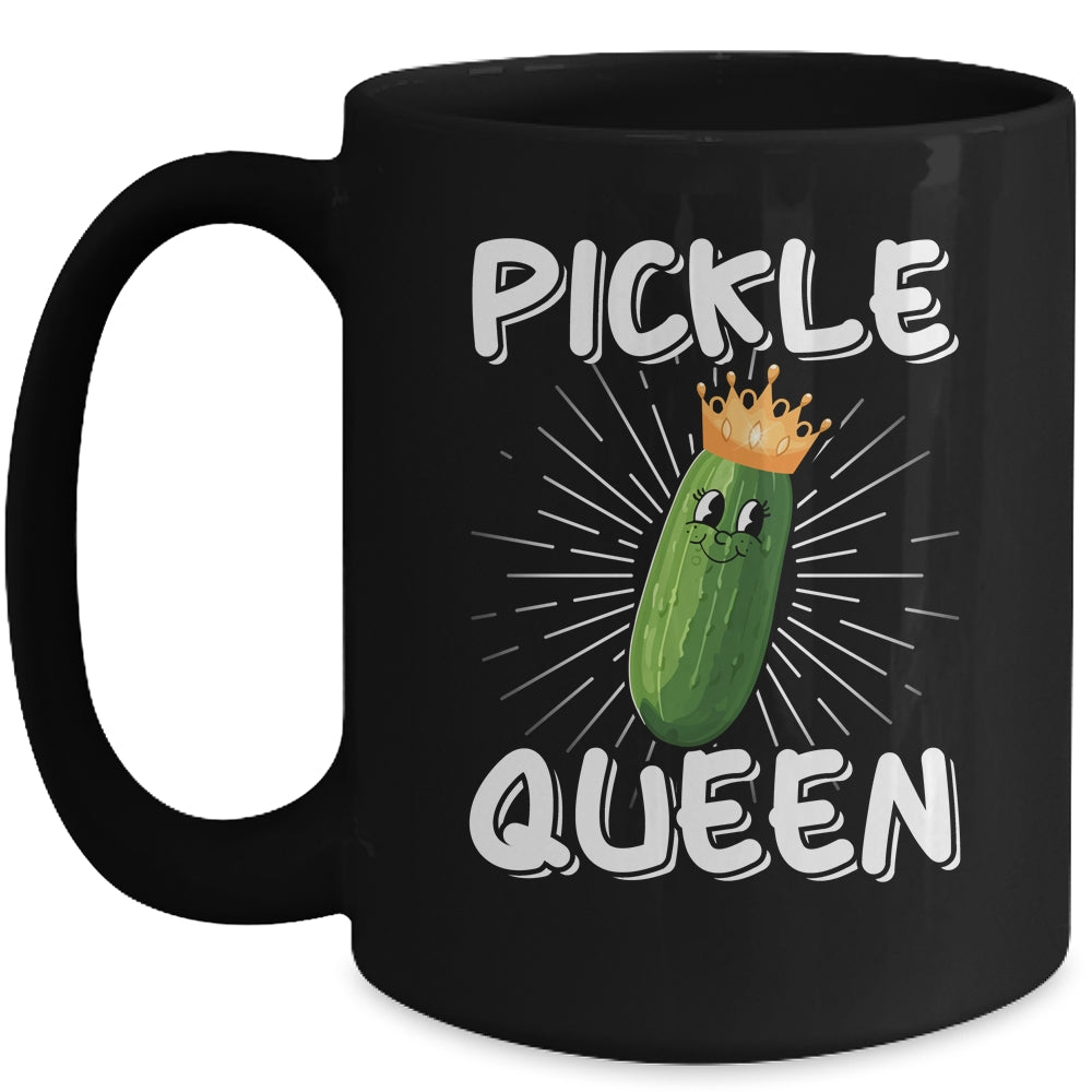 Funny Pickle Queen Art For Women Girls Cucumber Vegan Pickle Mug | teecentury