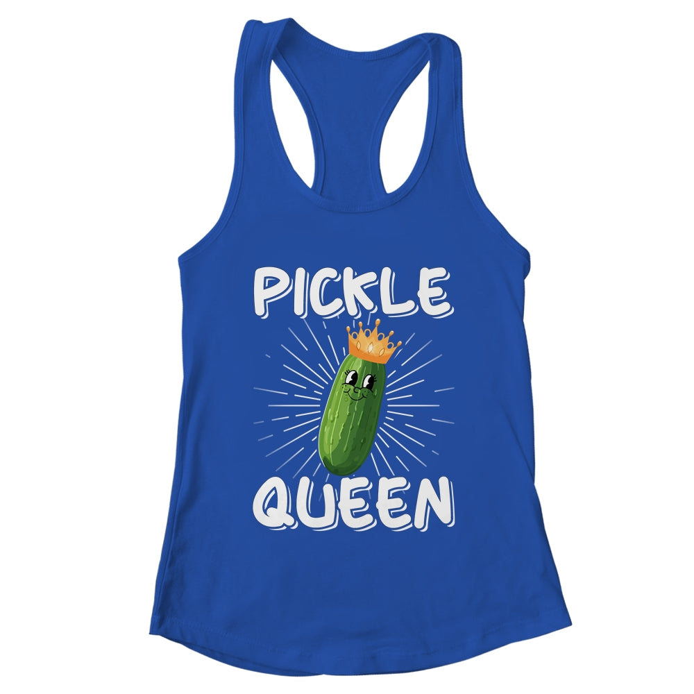 Funny Pickle Queen Art For Women Girls Cucumber Vegan Pickle Shirt & Tank Top | teecentury