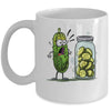 Funny Pickle Surprise A Cucumber And A Jar Of Sliced Pickles Mug | teecentury