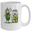 Funny Pickle Surprise A Cucumber And A Jar Of Sliced Pickles Mug | teecentury