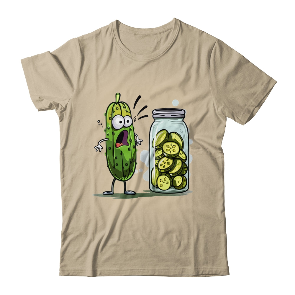 Funny Pickle Surprise A Cucumber And A Jar Of Sliced Pickles Shirt & Tank Top | teecentury