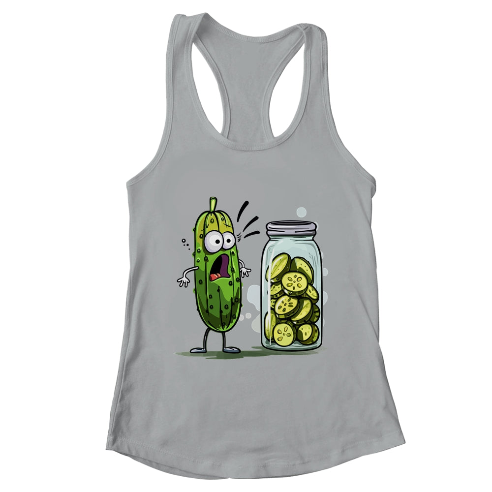 Funny Pickle Surprise A Cucumber And A Jar Of Sliced Pickles Shirt & Tank Top | teecentury