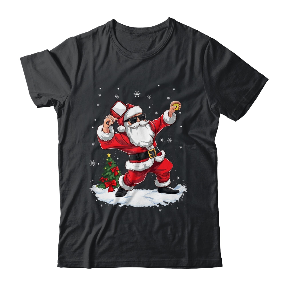 Funny Pickleball Christmas Santa Playing Pickleball Shirt & Sweatshirt | teecentury