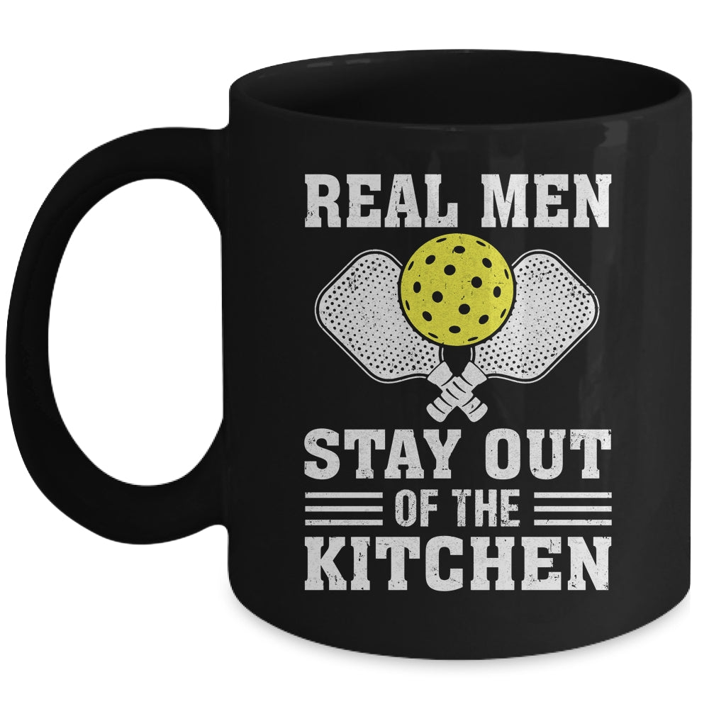 Pickleball Tumbler Real Men Stay Out Of The Kitchen Travel Mug