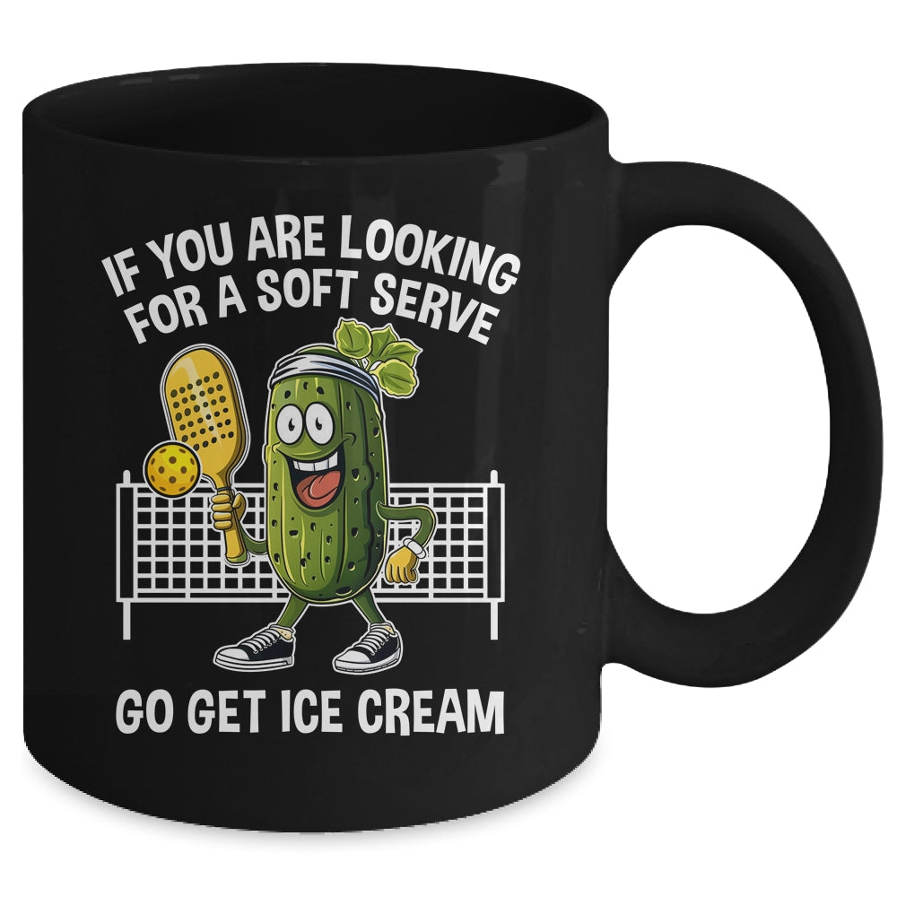 Funny Pickleball Player Paddleball Lover A Soft Serve Mug | teecentury