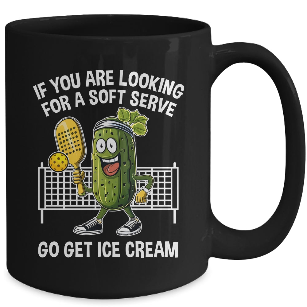 Funny Pickleball Player Paddleball Lover A Soft Serve Mug | teecentury