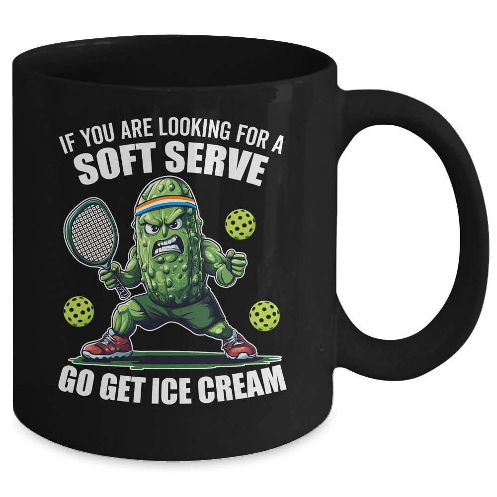 Funny Pickleball Player Pickle Tennis Soft Serve Ice Cream Mug | teecentury