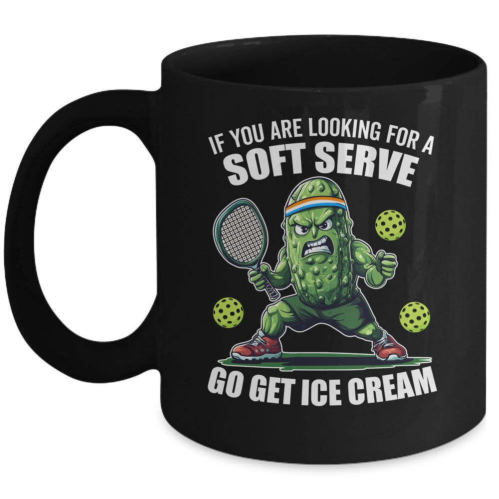 Funny Pickleball Player Pickle Tennis Soft Serve Ice Cream Mug | teecentury