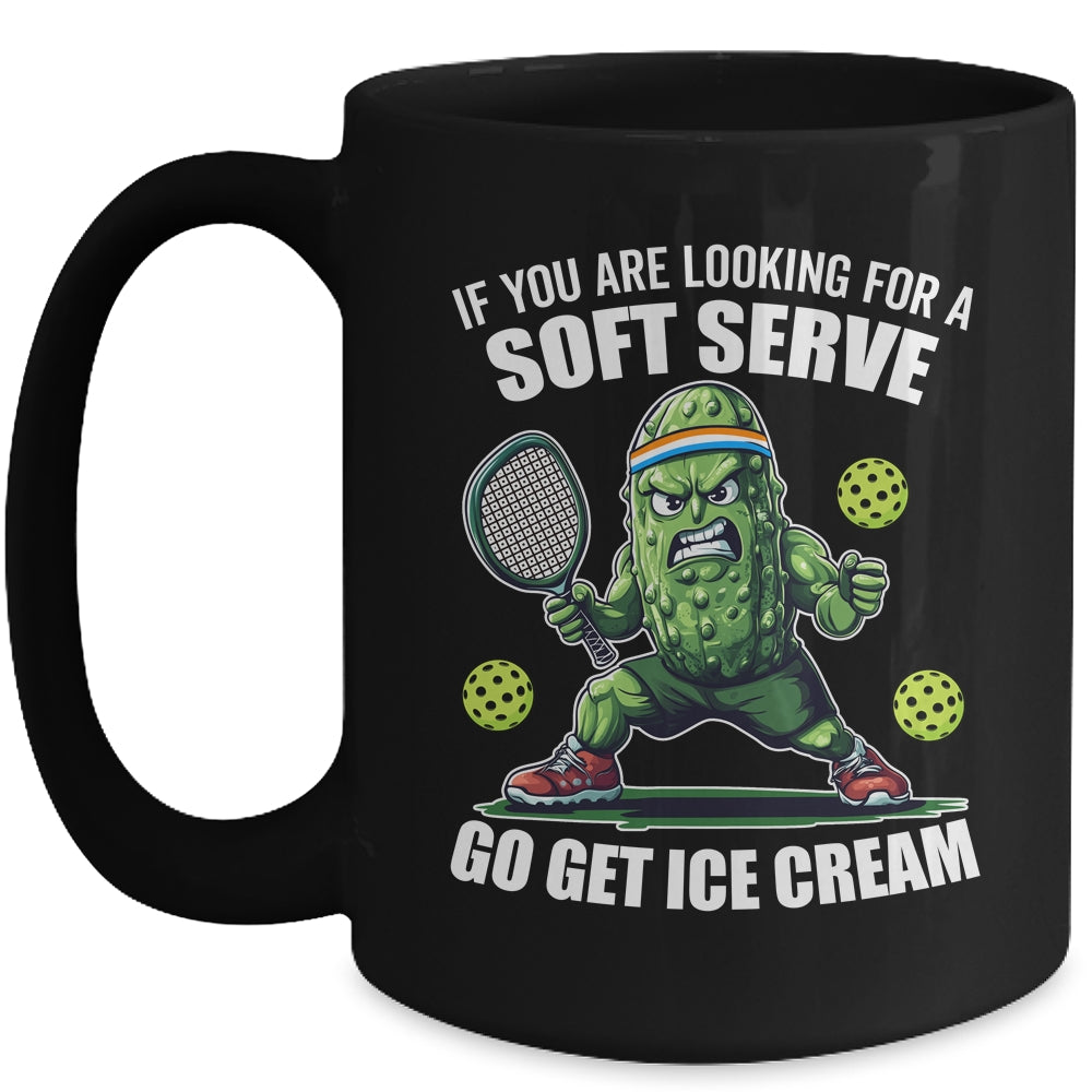 Funny Pickleball Player Pickle Tennis Soft Serve Ice Cream Mug | teecentury