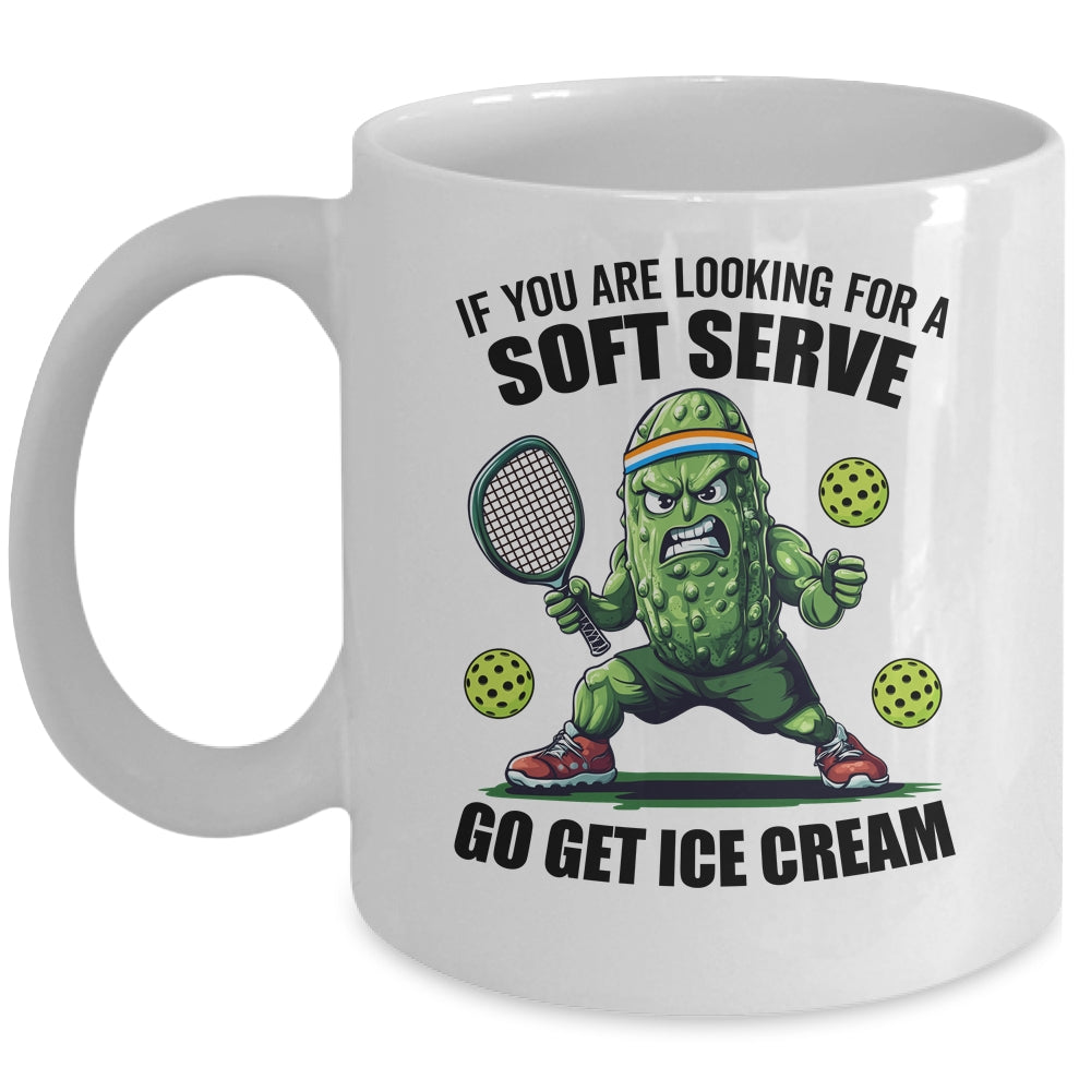 Funny Pickleball Playing Pickle Tennis Soft Serve Ice Cream Mug | teecentury
