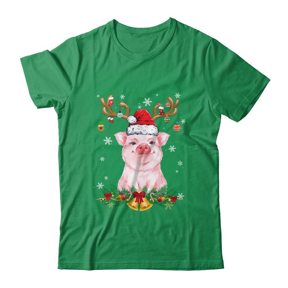 Funny Pig Reindeer Lights Ornament Santa Christmas Xmas Shirt & Sweatshirt | teecentury