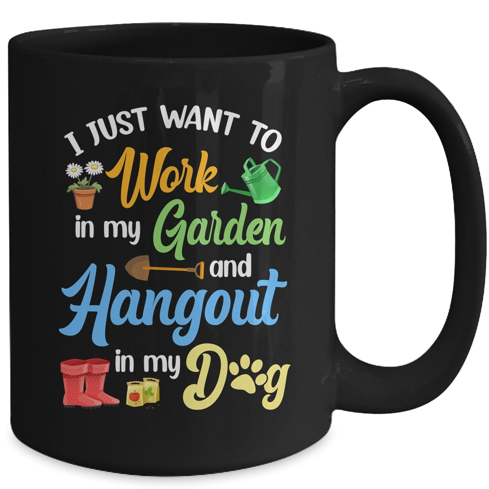 Funny Plants Gardening Lover Gardener Garden Dog Lover Women Mug | teecentury