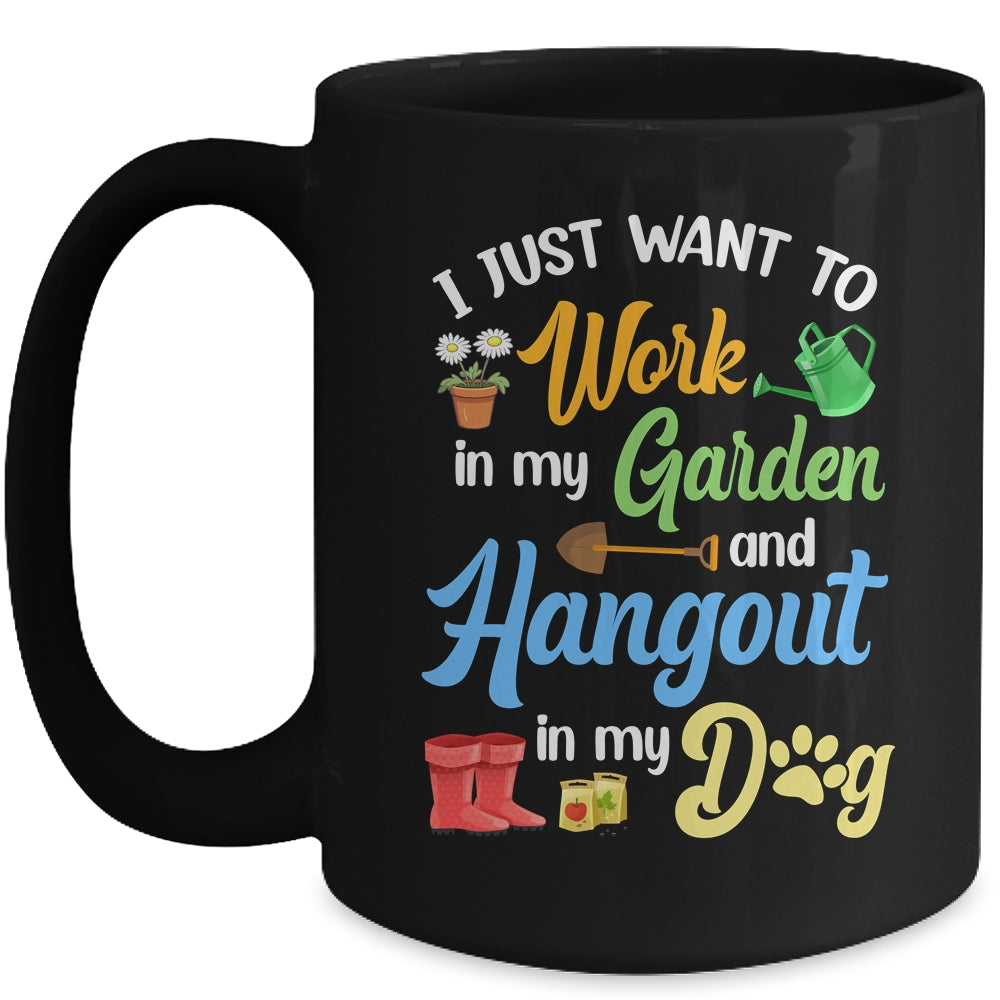 Funny Plants Gardening Lover Gardener Garden Dog Lover Women Mug | teecentury