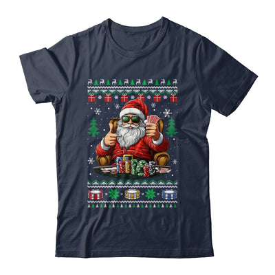Funny Playing Poker Santa Poker Player Ugly Christmas Men Shirt & Sweatshirt | teecentury
