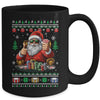 Funny Playing Poker Santa Poker Player Ugly Christmas Men Mug | teecentury