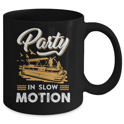 Funny Pontoon Captain Boat Party In Slow Motion Boating Mug | teecentury