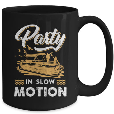 Funny Pontoon Captain Boat Party In Slow Motion Boating Mug | teecentury