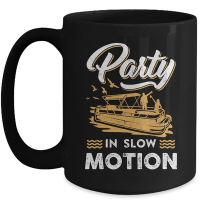 Funny Pontoon Captain Boat Party In Slow Motion Boating Mug | teecentury
