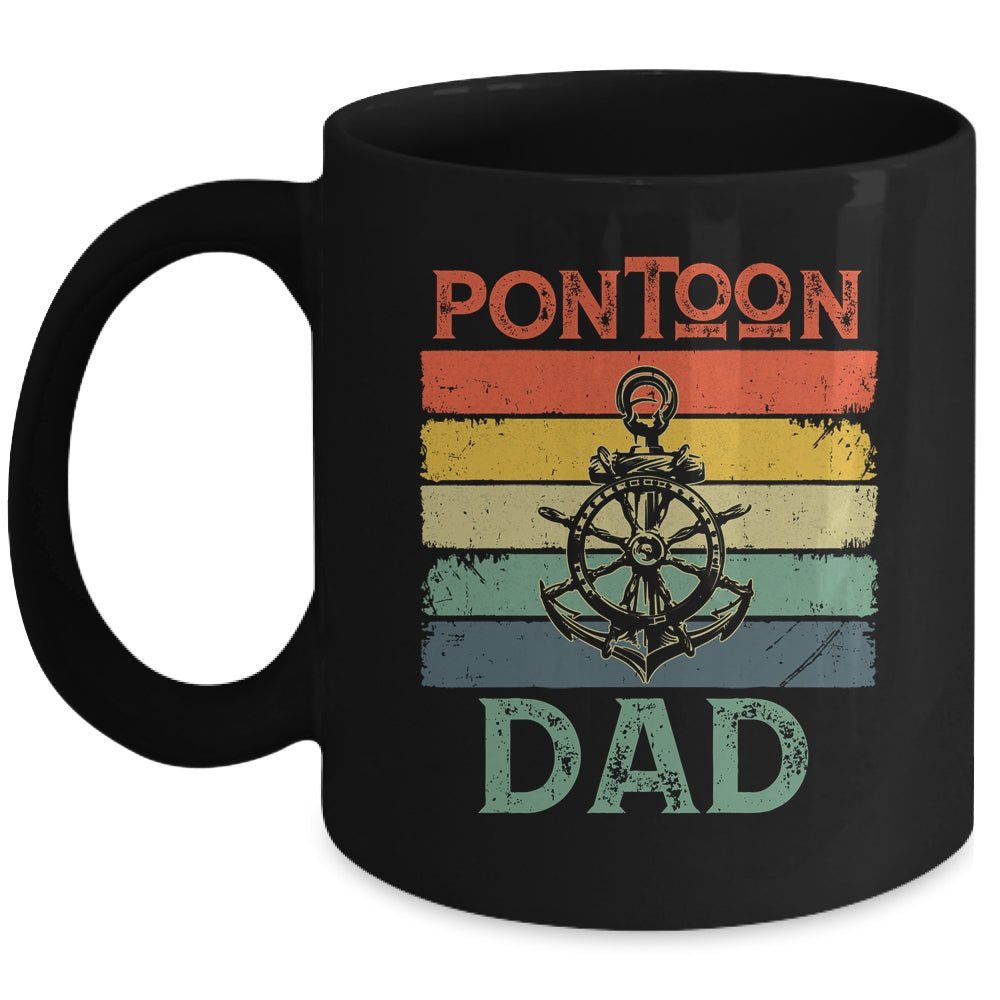 Funny Pontoon Dad Boat Owner Boating Pontoon Captain Men Mug | teecentury