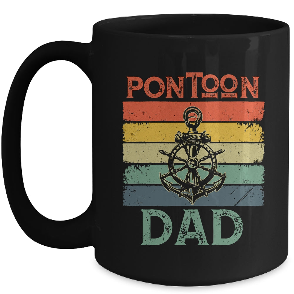 Funny Pontoon Dad Boat Owner Boating Pontoon Captain Men Mug | teecentury