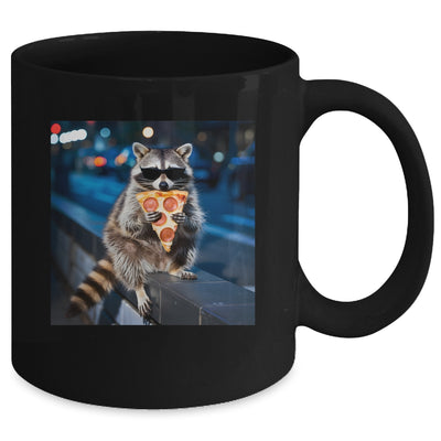 Funny Raccoon Eating Pizza Cute Animal Meme Men Women Mug | teecentury