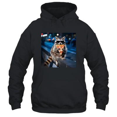 Funny Raccoon Eating Pizza Cute Animal Meme Men Women Shirt & Tank Top | teecentury
