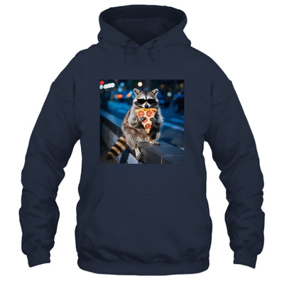 Funny Raccoon Eating Pizza Cute Animal Meme Men Women Shirt & Tank Top | teecentury