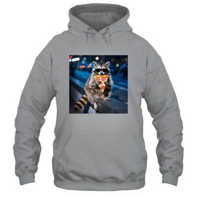 Funny Raccoon Eating Pizza Cute Animal Meme Men Women Shirt & Tank Top | teecentury