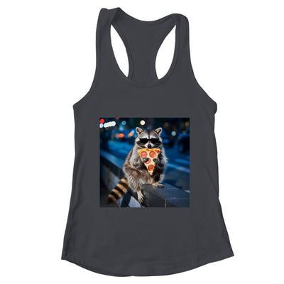 Funny Raccoon Eating Pizza Cute Animal Meme Men Women Shirt & Tank Top | teecentury