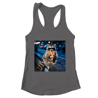 Funny Raccoon Eating Pizza Cute Animal Meme Men Women Shirt & Tank Top | teecentury