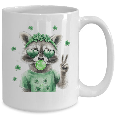 Funny Raccoon St Patrick's Day Retro Coquette Lucky Irish Mug | teecentury