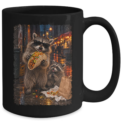 Funny Raccoons Men Women Eating Taco Meme Trash Panda Food Mug | teecentury
