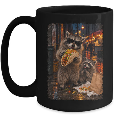 Funny Raccoons Men Women Eating Taco Meme Trash Panda Food Mug | teecentury