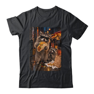 Funny Raccoons Men Women Eating Taco Meme Trash Panda Food Shirt & Tank Top | teecentury