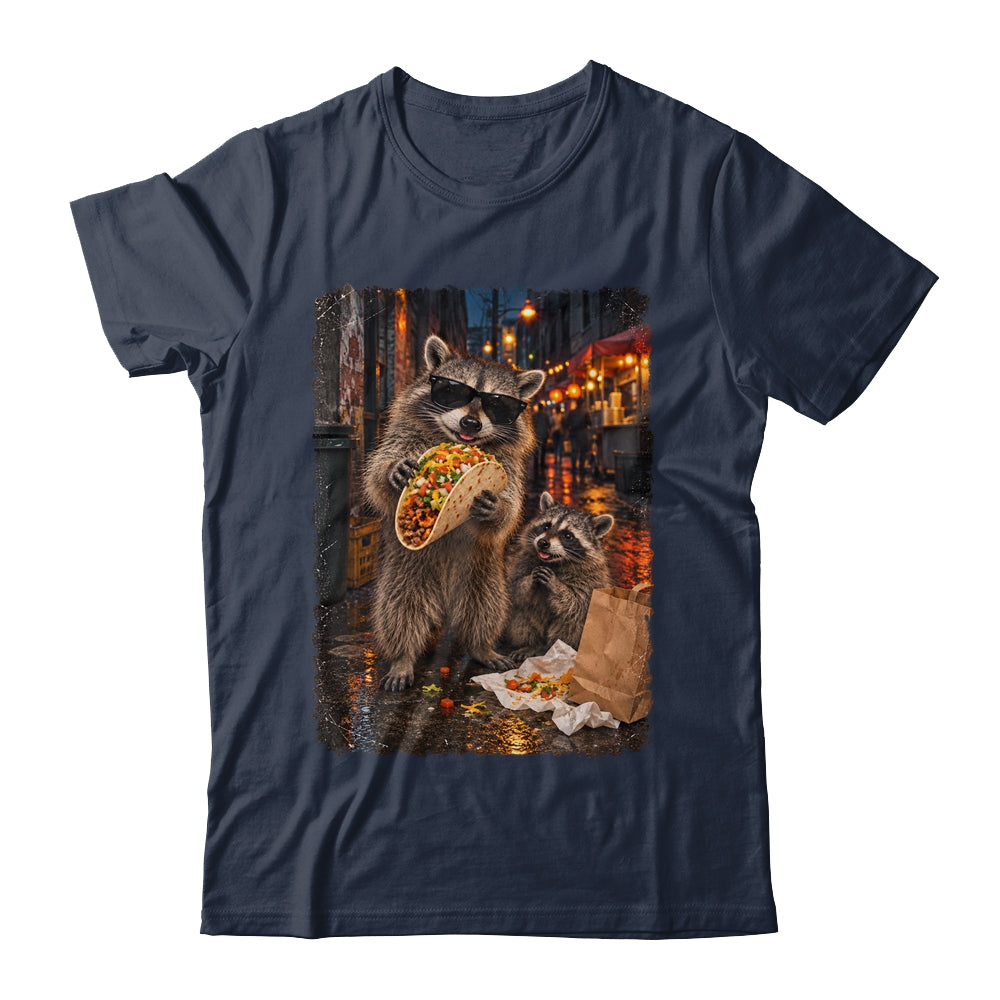 Funny Raccoons Men Women Eating Taco Meme Trash Panda Food Shirt & Tank Top | teecentury