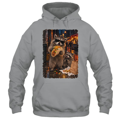 Funny Raccoons Men Women Eating Taco Meme Trash Panda Food Shirt & Tank Top | teecentury