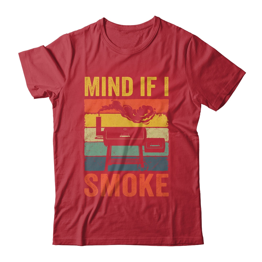 Funny Retro BBQ Party Smoker Chef Dad Mind If I Smoke Shirt & Hoodie | teecentury