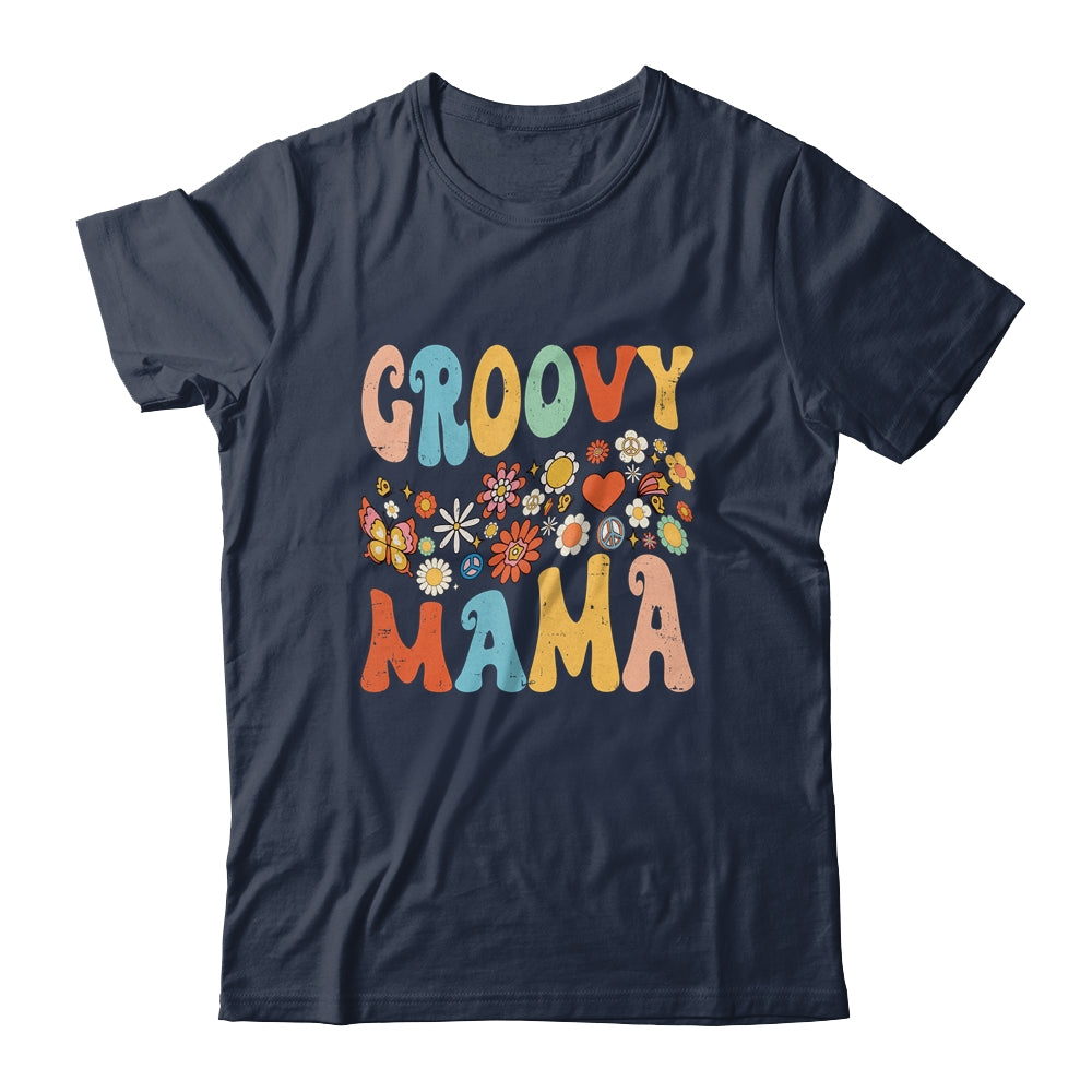 Funny Retro Groovy Birthday Family Matching Cute Groovy Mama Shirt & Tank Top | teecentury