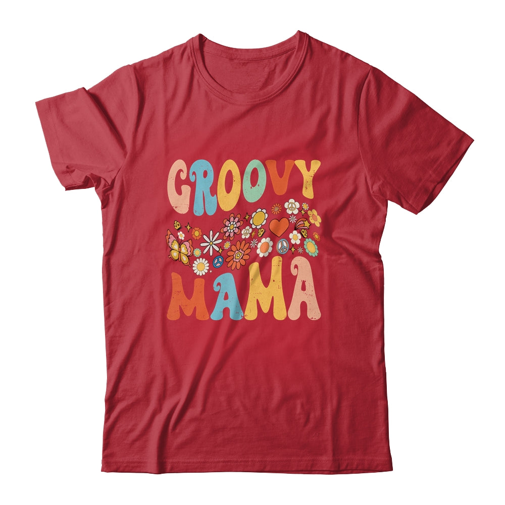Funny Retro Groovy Birthday Family Matching Cute Groovy Mama Shirt & Tank Top | teecentury