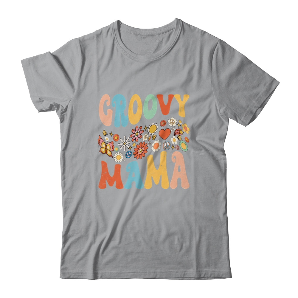 Funny Retro Groovy Birthday Family Matching Cute Groovy Mama Shirt & Tank Top | teecentury