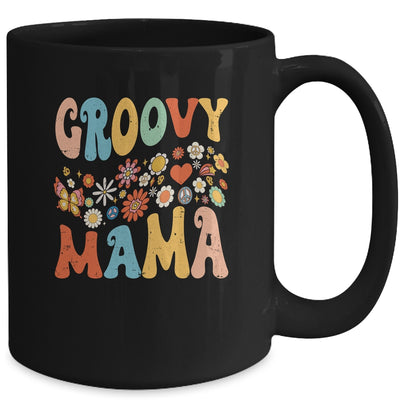 Funny Retro Groovy Birthday Family Matching Cute Groovy Mama Mug | teecentury